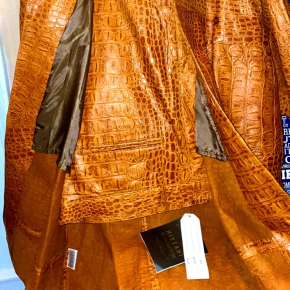 MISSANI LE COLLEZIONI Embossed Antique Naked Lambskin Suit SZ 3XL (NEW) - Picture 14 of 16